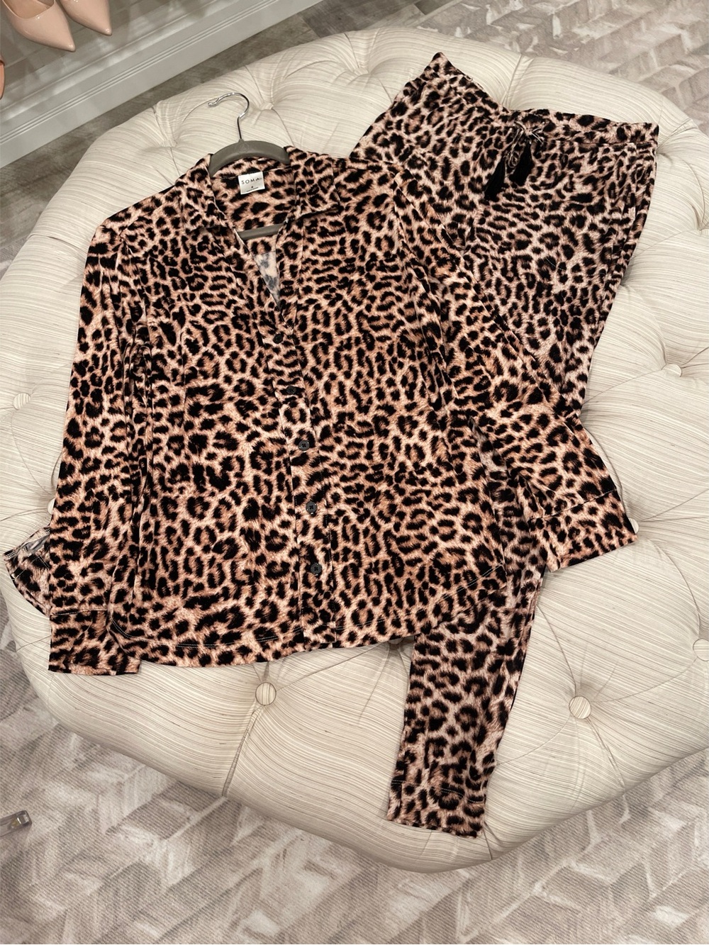 Soma Leopard Print Pajama Set in S/XS